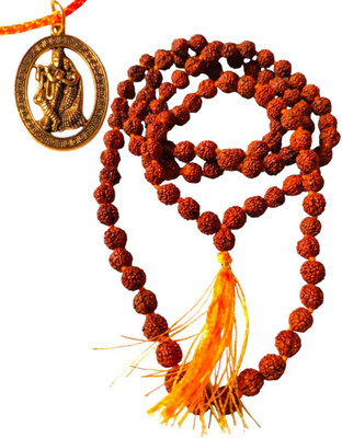 Vanishree World Original Rudraksha Mala with Radha Krishna Pendant Wood, Alloy Chain