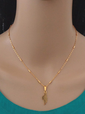 RAMDEV ART FASHION JEWELLERY Stylish For women Gold-plated Plated Copper Necklace