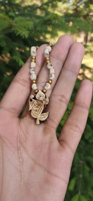 shri radhe pujan bhandar original tulsi mala with radha locket and stylish stone Rudraksha Chain