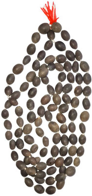 SriAaradhana Kamal Gatta Mala, Lotus Seed / Beads Chain (Japa Mala Beads: 108+1) Wood Chain