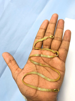 RKB SALES 1 gram High Quality “20” Inches GoldChain for Men and boy(m box) Gold-plated Plated Brass, Copper, Alloy Chain