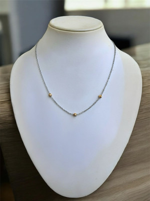 TheWest Rhodium Plated Stainless Steel Chain