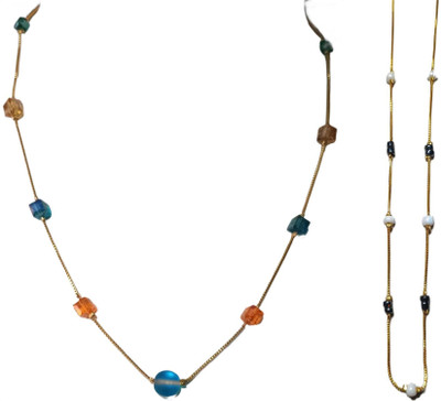 RDH Jewellery Sparkling Beads Gold-plated Plated Stainless Steel Chain