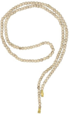 ANVIKA 4MM Beaded Kanthi Mala 1 Round Rudraksha Bead Kanthi Wood Chain