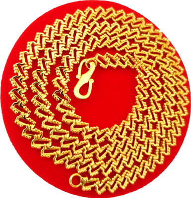 manohar One Gram Gold Plated Chain (Length- 22 inch) (MG659 C) Gold-plated Plated Brass Chain