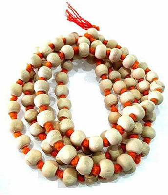 DIVINE SOUVENIRS Tulsi Holy Basil japa Mala 108 Beads Prayer Necklace Blessed & Energized Hindu B Wood Chain