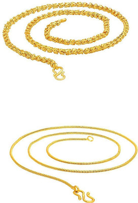 Shree Shyam Elegant Fancy Design Chain Combo of 2 Gold-plated Plated Alloy Chain