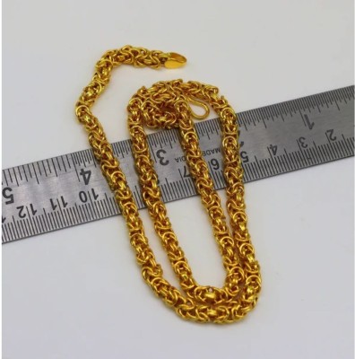 MaatPita Maatpita Golden Chain For Boys And Men (20 INCH)Water & Sweat Proof JGS029 Gold-plated Plated Brass Chain