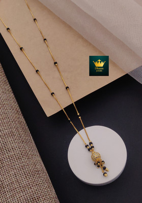 Dham Jewels Gold Plated Fancy Necklace Set . Diamond Gold-plated Plated Alloy Chain