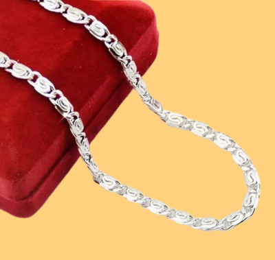 Basukiya Silver Plated Alloy Chain For Men Steel Chain