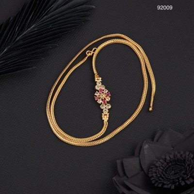 shreehari om Flower Design Gold-plated Plated Alloy Chain