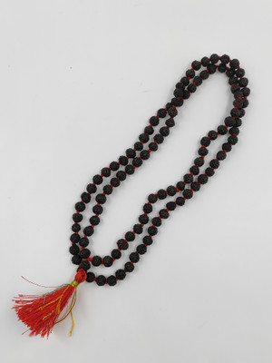 Laxmi Divine Rudraksha Mala 5 Face|Paanch Mukh|Wear|Jaap|Rudraksha 108+1 Wood Chain