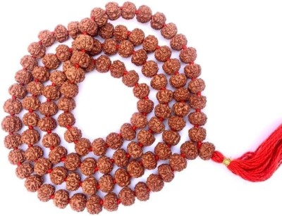 AKNaturals Rudraksha Mala for Men Original 108 Beads | Rudraksha Mala for Women Wood Chain Set