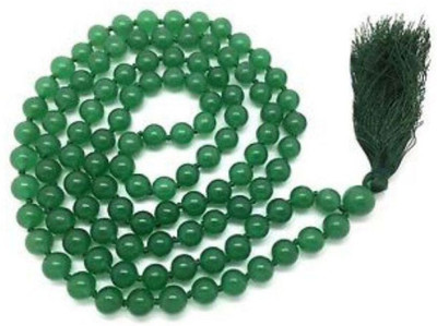 Vedha's Green Jade Stone Prayer Mala -8 MM 108+1 Beads Jaap mala with Certificate Stone Chain