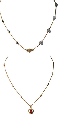 Maruti Creator Sparkling Beads Gold-plated Plated Stainless Steel Chain