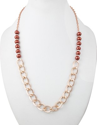 Pearlz Ocean Pearl Rhodium Plated Shell Necklace