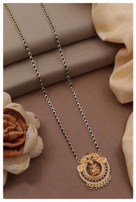 BELWICK Gold Plated Laxmi Pendant Necklace Beads Gold-plated Plated Alloy Necklace