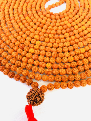 Rudraksham 1008 Rudraksha Mala with 1 Nepali Sumero Bead | Handmade Japa Mala by Rudraksham Rudraksha Chain