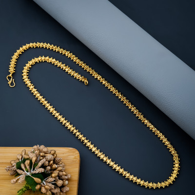 TULAMISHA 1 gram High Quality Indian Polished “20” Inches Gold Chain for Men and boy Gold-plated Plated Copper Chain