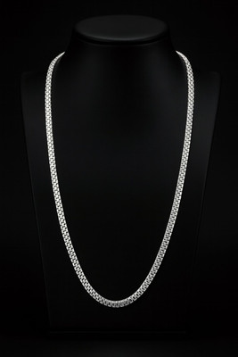 VEDARTHi 999 Silver Plated White Alloy Chain Necklace Silver Look Neckpiece For All 999 Silver Plated Alloy Chain