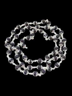 onetouchaj Karungali malai 8mm Sterling Silver Plated Sterling Silver Chain