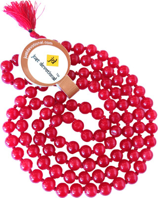 TulipMash By The MinimalMonk Red Agate Mala/Red Hakik Mala 108 Beads, Lal Hakik Mala for Jaap/Japa Purpose Agate Stone Chain