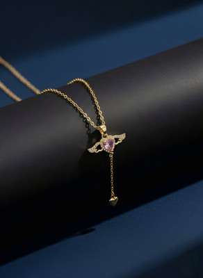 the khodiyar gallery Diamond Gold-plated Plated Stainless Steel Necklace