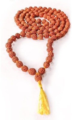 Rudraksham 5 Mukhi 10mm Rudraksha Mala 108 +1 With Certificate Of Authenticity Rudraksha Chain