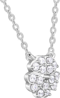 GIVA Zircon Rhodium Plated Sterling Silver Necklace