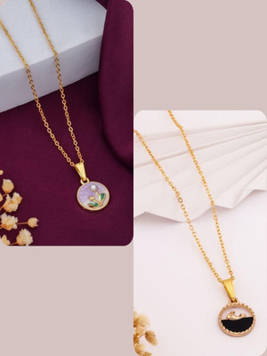 Dressberry Gold-Plated Brass Minimal Necklace Gold-plated Plated Brass Necklace