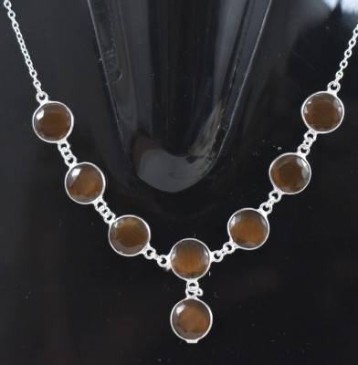 AAR Jewels Necklace Onyx Silver Plated Brass Necklace