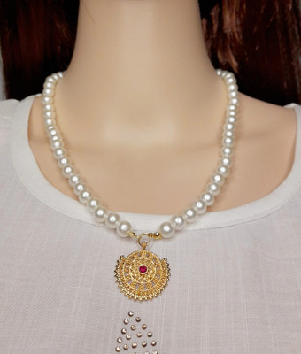 Agrawal Sales Beads Gold-plated Plated Alloy Necklace