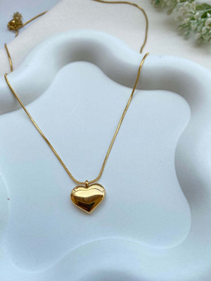 Winnifred Winnifred Anti Tarnish Stainlees Steel Gold Heart Pendent Necklace Gold-plated Plated Stainless Steel Necklace
