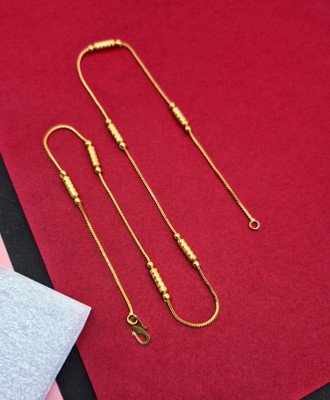 Divyanshi Collection Stylish One Gram Gold Plated Designer Chain Gold-plated Plated Brass Chain