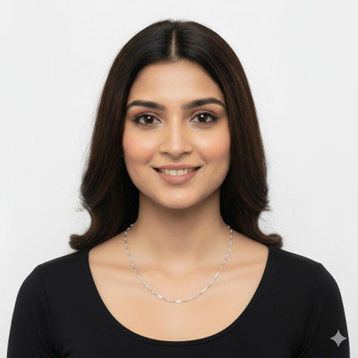 MyFlips Stylish Silver Plated Rice Chain for Women & Girls Sterling Silver Plated Alloy Chain