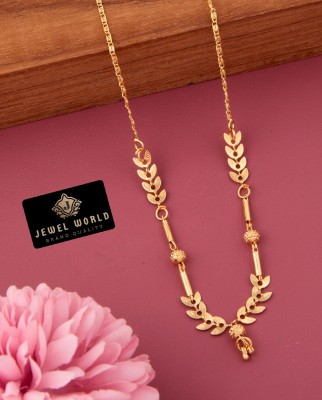 Jewel WORLD Gold-plated pendant necklace chain for women & girls Gold-plated Plated Alloy Chain