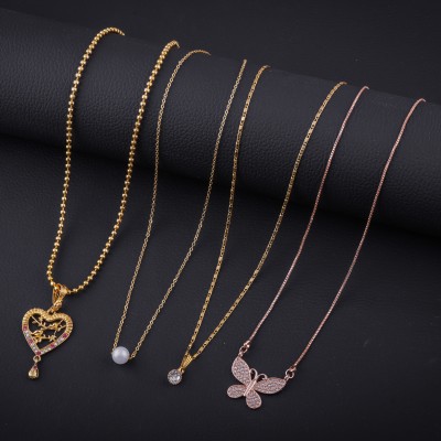 Delfa Clothing Crystal Gold-plated Plated Alloy Necklace