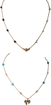 Maruti Creator Sparkling Beads Gold-plated Plated Stainless Steel Chain