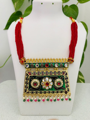 Dhanlaxmi Creation Brass Gold-plated Multicolor Jewellery Set(Pack of 1)