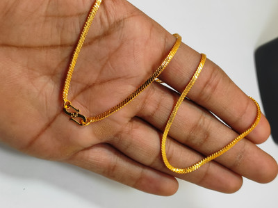 Divyanshi Collection Stylish One Gram Gold Plated Designer Chain Gold-plated Plated Brass Chain