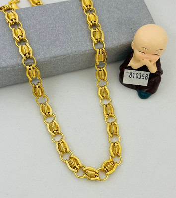 WGMONEY New style new year “20” Inches Gold Chain for man and boy Gold-plated Gold-plated Plated Copper Chain Set