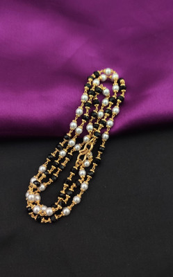Hanaa One Gram Gold Covering Micro Plated Daily Use Simple Pearl Chain 24 Inches Gold-plated Plated Copper Chain