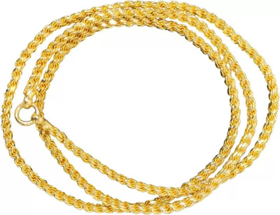 APPILASHI 1 gram High Quality Indian Polished “20” Inches Gold Chain for Men and boy Gold-plated Plated Copper Chain