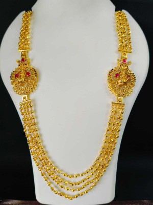MAHIRA CREATION Cubic Zirconia Gold-plated Plated Brass Layered