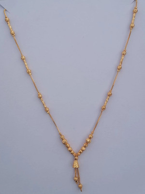 S K D J Designer Gold Plated Necklace For Women Beads Gold-plated Plated Brass Necklace