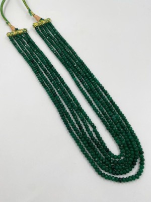 Beaded Jade Green Pearl Beaded Layered Necklace for women - 18-20 Inches- 5 Line Pearl Stone Necklace