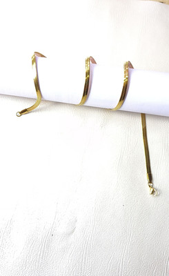 yuvaan crystal golden chain for boys & men Stainless Steel Chain