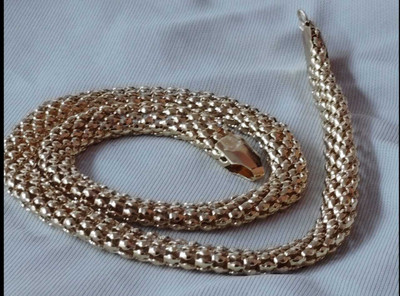 Trendy Gold WATERPROOF 1 gram gold plated 21 inches FLET STYLISH HEAVY NECK CHAIN Gold-plated Plated Alloy Chain