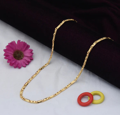 TULMISHA 1 gram High Quality Indian Polished “20” Inches Gold Chain for Men and boy Gold-plated Plated Alloy Chain