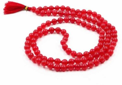 LETNIX Natural Red Agate Mala 108+1 (6 mm) Knotted Beads Lab Certified Mala, Red Hakik Mala for Jaap & Wear Agate Stone Necklace Stone Chain